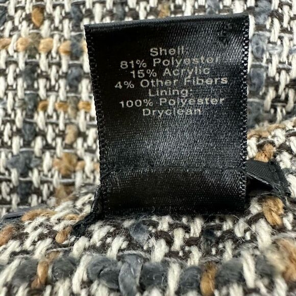 Ann Taylor Straight Tweed Skirt size 8 Gray Cream - Picture 7 of 7